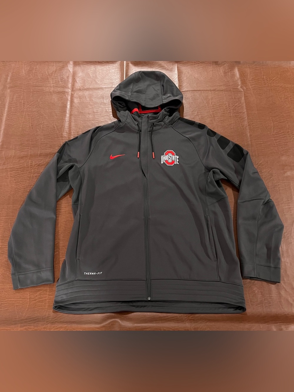 Nike Therma-Fit Elite Ohio State Buckeyes Men’s Full Zip Hoodie - Size XL - Picture 2 of 16